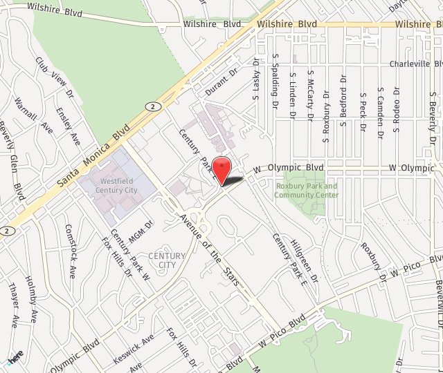 Location Map: 2080 Century Park East Los Angeles, CA 90067
